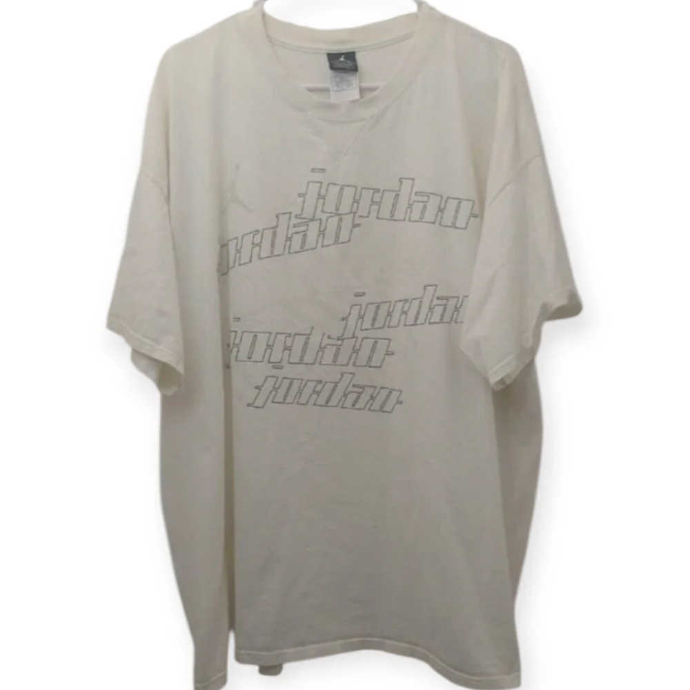 Air Jordan Graphic Tee Shirt Top White Men's Size XXL Y2K Vintage Michael